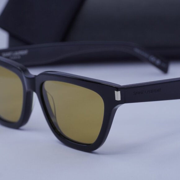 Saint Laurent SL462SULPICE 009 Cat Eye Sunglasses - Black/Yellow - Picture 5 of 12
